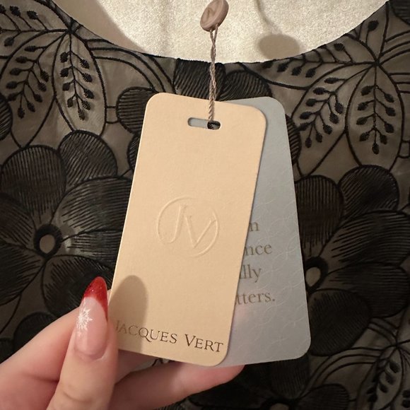 Jaques Vert Lacy Floral Black Dress (Size 20) - Picture 6 of 8